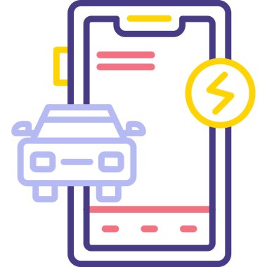 araba sigortası ikonu vektör çizelgesi çizimi