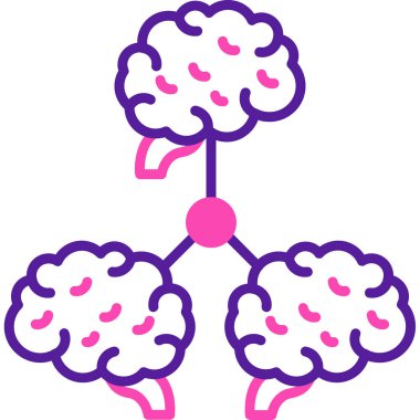 Beyin. Web simgesi basit illüstrasyon