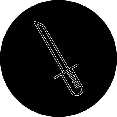 Bir kılıç simgesinin vektör illüstrasyonu