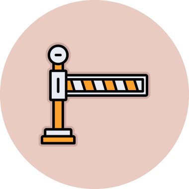 Moda Biçiminde Bariyer Simgesi İzole Arkaplan