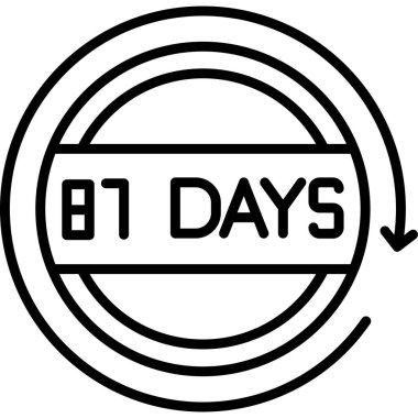 Haftanın günleri ikonu. vektör çizimi tasarımı.