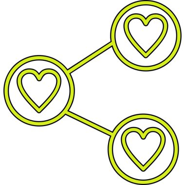 Aşk. Web simgesi basit illüstrasyon