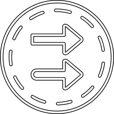 ok işaret yön simgesi ana hat biçiminde