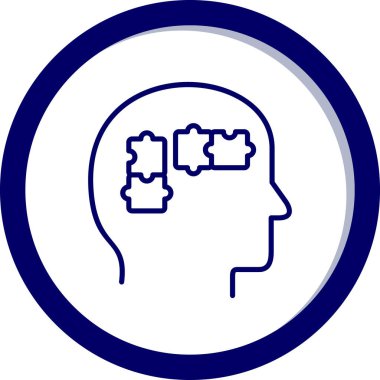 beyin ikonu vektör illüstrasyonu