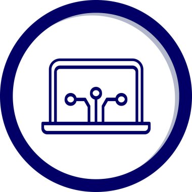 Bilgisayar. Web simgesi basit illüstrasyon