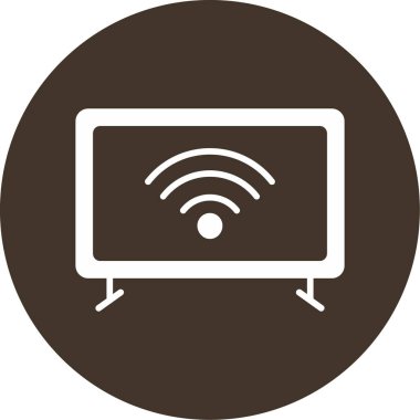 TV düz simgesi, vektör illüstrasyonu