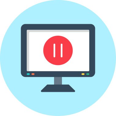 Web simgesi, vektör illüstrasyonunu duraklat