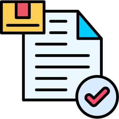 belge simgesi vektör illüstrasyonu