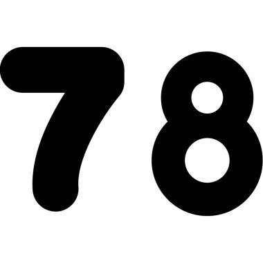 7 numaralı simge, vektör illüstrasyonu, düz tasarım