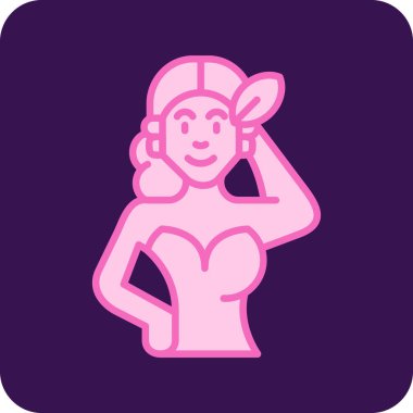 Kız şapka vektör çizim ile