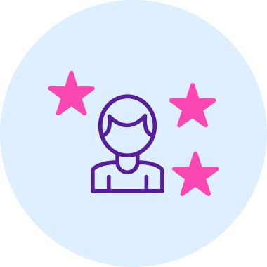 Yıldız simgesinin vektör illüstrasyonu