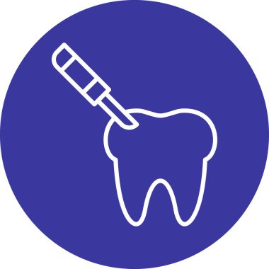 Dişçi. Web simgesi basit illüstrasyon