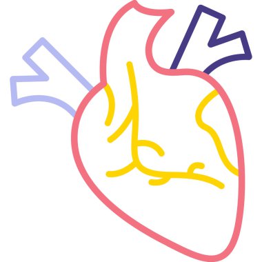 Kalp. Web simgesi basit illüstrasyon