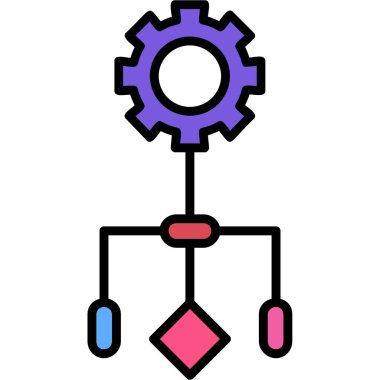 Beyin. Web simgesi basit illüstrasyon