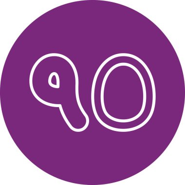 9 numaralı simgenin vektör illüstrasyonu