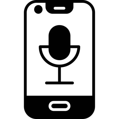 mikrofon simgesi vektör illüstrasyonu