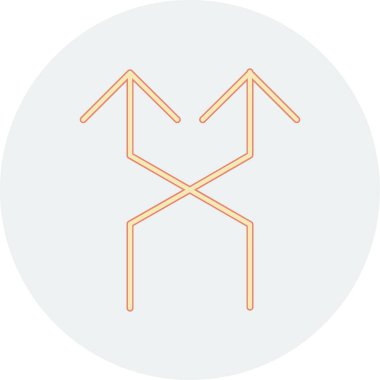 Beyaz arkaplanda burç simgesinin vektör simgesi