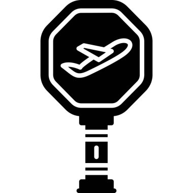 Havaalanı ikon vektör illüstrasyonu