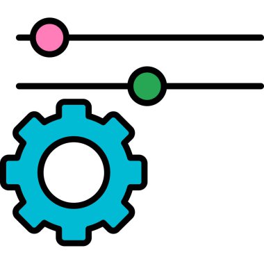 dişli simgesi vektör illüstrasyonu