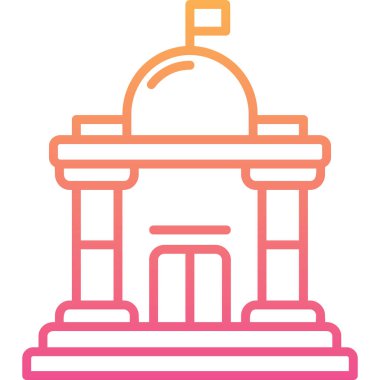 Bina. Web simgesi basit illüstrasyon