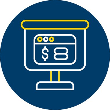 Kişisel ve ticari için dolar vektör simgesi modern basit vektör illüstrasyonu