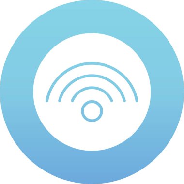 Tek bir kablosuz simgenin vektör illüstrasyonu