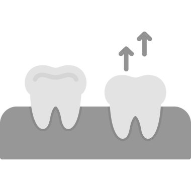 Beyaz arka planda izole edilmiş siyah renkli diş simgesi. diş sembolü vektör çizimi