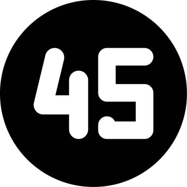 45 glyph vektör simgesi