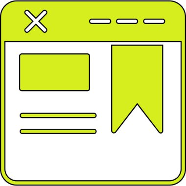 Kullanıcı arayüzü için web tasarım düzeni simgesi. vektör illüstrasyonu