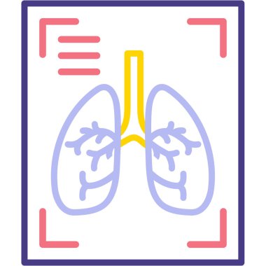 akciğer simgesi vektör illüstrasyonu