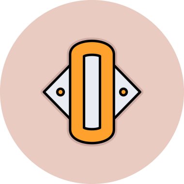 Bir kapı simgesinin vektör illüstrasyonu