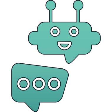 Sohbet vektör satırı simgesi