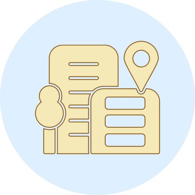 harita simgesi vektör illüstrasyonu