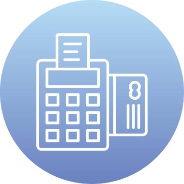 Hesap makinesi. Web simgesi basit illüstrasyon