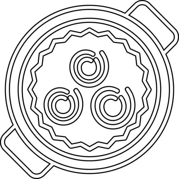 Pizza slice simgesinin, basit vektör çizim