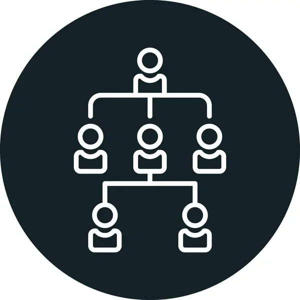 Bağlantıları olan basit organizasyonel şema