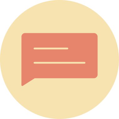 Mesaj var. Web simgesi basit illüstrasyon