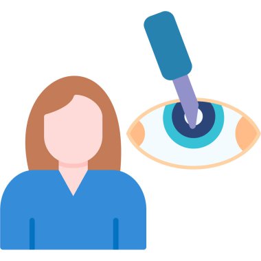 Göz bakımı. Web simgesi vektör illüstrasyonu