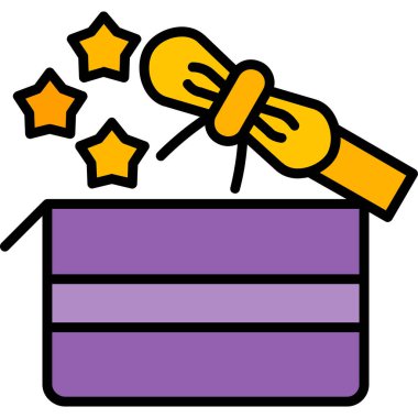 parti kutusu simgesi, vektör illüstrasyonu beyaz arkaplanda izole edildi