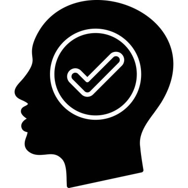 Adam soru işareti vektörü ile düşünüyor