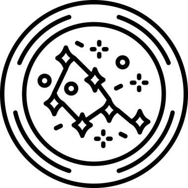 yemek pizza ikonu ana hatlarıyla