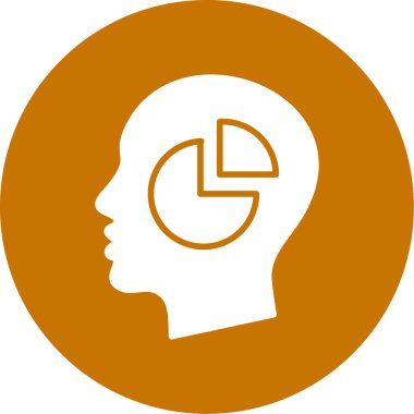 baş vektör simgesi. biçim düz sembol sembolü, yuvarlak açılar, kahverengi arkaplan, beyaz arkaplan