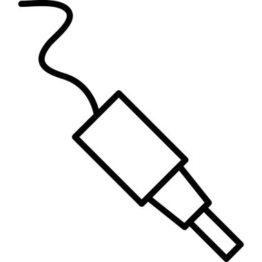 İğne tıbbi şırınga simgesi ana hatlarıyla