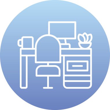 Modern bilgisayar tablosunun vektör çizimi