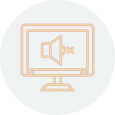 Bilgisayar simgesinin vektör illüstrasyonu