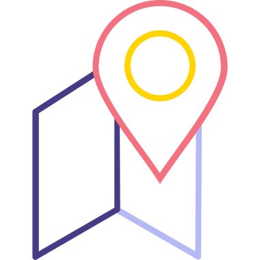 Harita konumu vektör simgesi