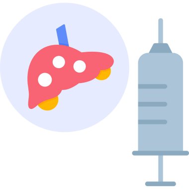 Karaciğer ağı simgesi, basit vektör illüstrasyonu