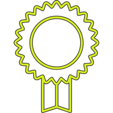 Moda stili izole edilmiş arka planda madalya simgesi