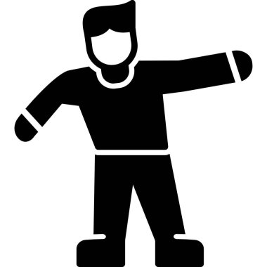 figür patinaj simgesi, basit vektör illüstrasyonu