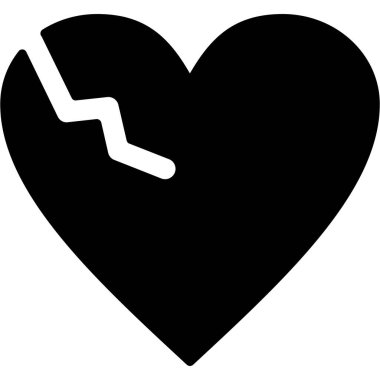 Vektör kırık kalp simgesi